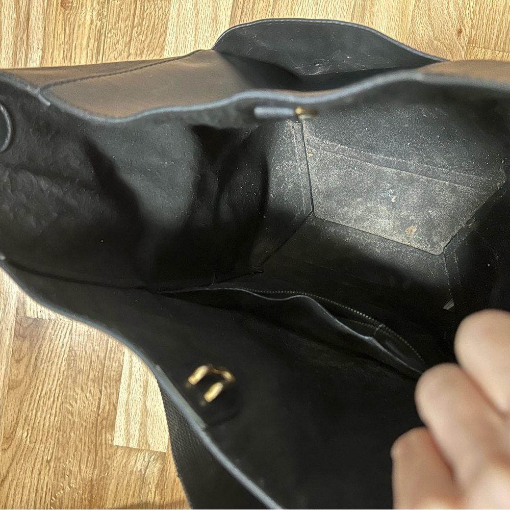 Celine Seau Sangle Medium Black Leather Shoulder Bag Phoebe Philo - Rehab - Picture 8 of 15
